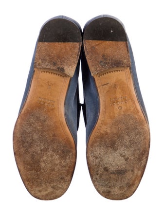 Gucci Horsebit Accent Suede Dress Loafers