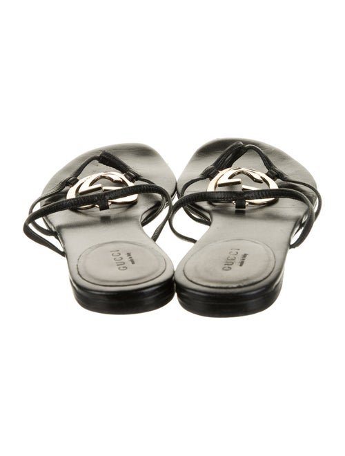 Gucci Interlocking G Logo Leather Slides
