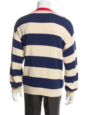 Gucci Web Accent V-Neck Cardigan