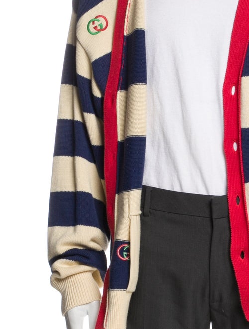 Gucci Web Accent V-Neck Cardigan