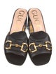 Gucci Horsebit Accent Leather Slides