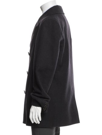 Gucci Tiger Head Accent Wool Peacoat