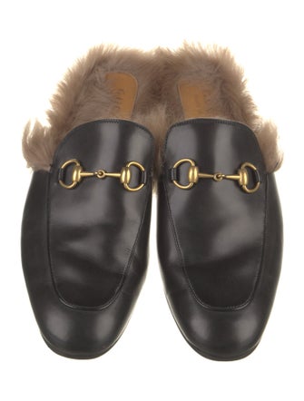 Gucci Horsebit Accent Leather Mules