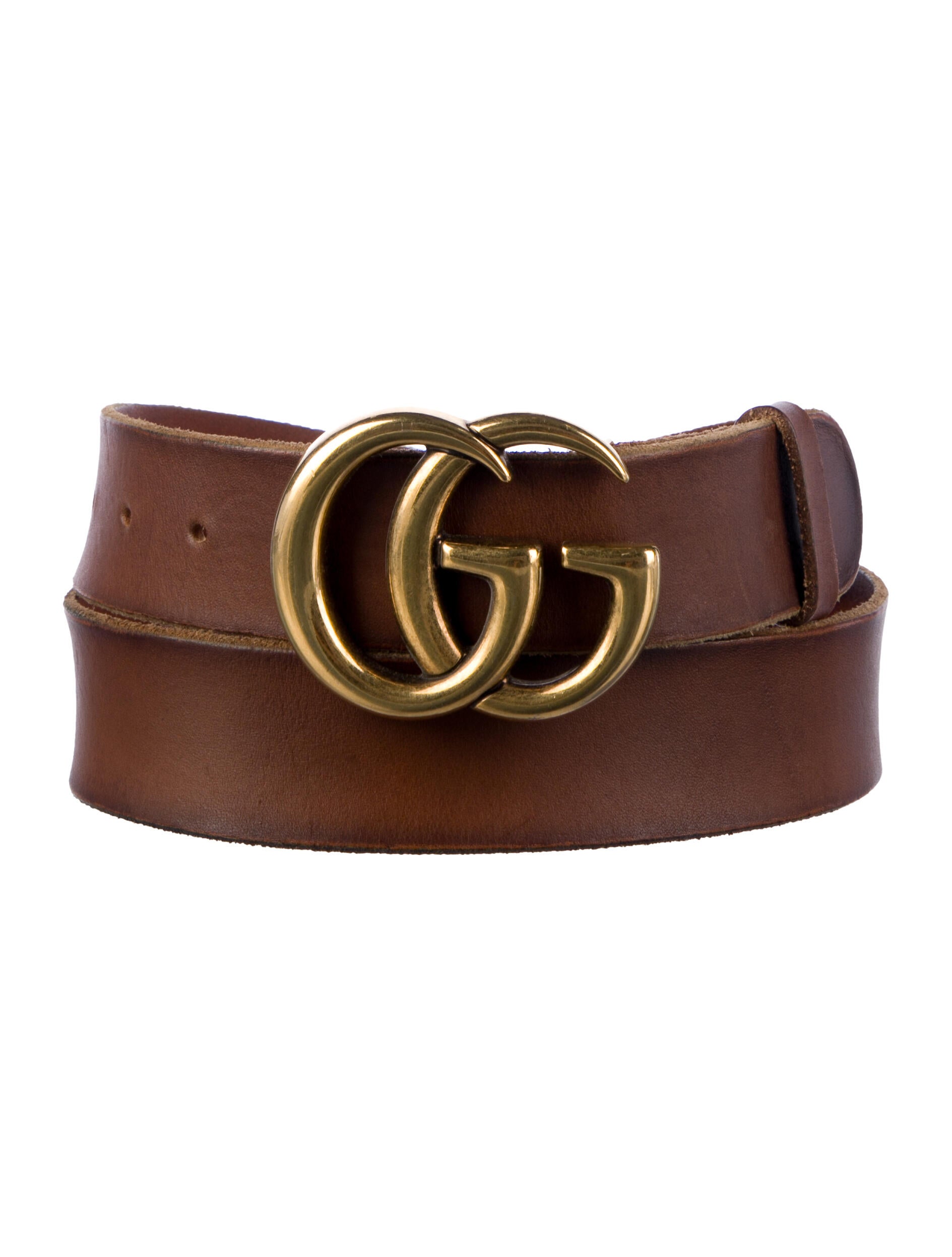 Gucci Double G Logo Leather Belt