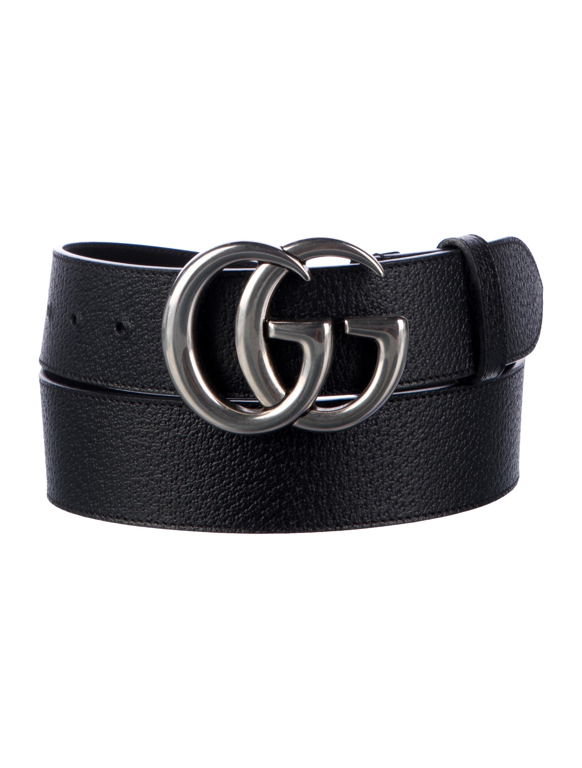 Gucci Double G Logo Leather Belt