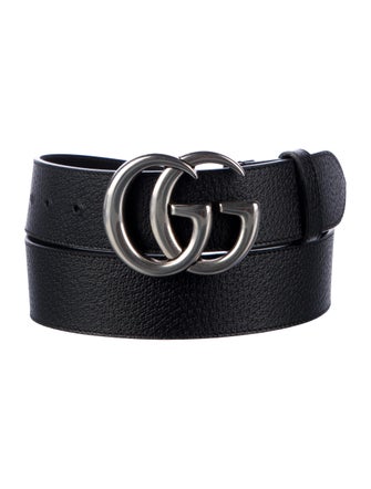 Gucci Double G Logo Leather Belt