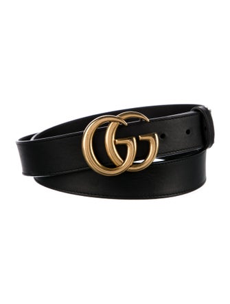 Gucci Double G Logo Skinny Belt