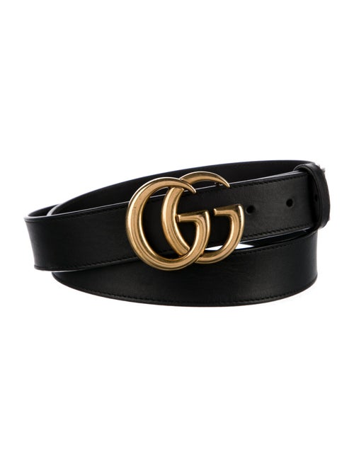 Gucci Double G Logo Skinny Belt