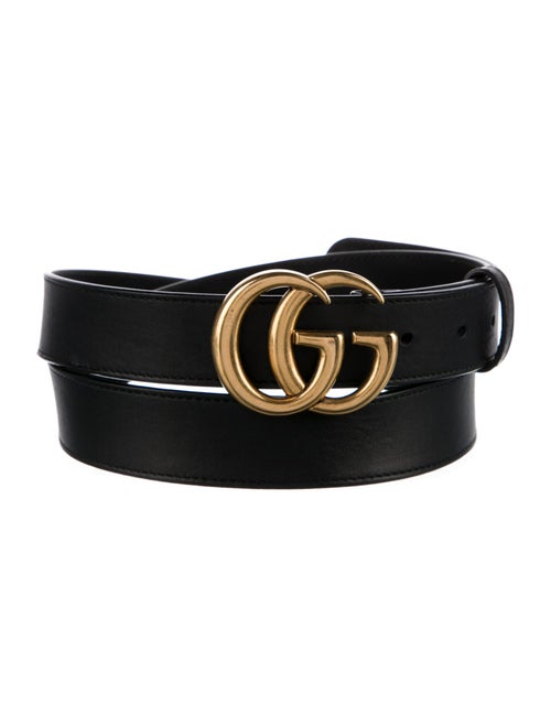 Gucci Double G Logo Skinny Belt