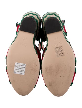 Gucci Double G Logo Suede Slingback Pumps