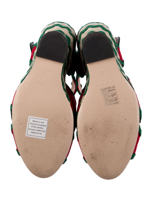 Gucci Double G Logo Suede Slingback Pumps
