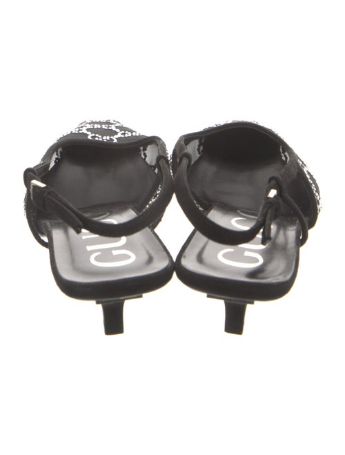 Gucci Mesh Crystal Embellishments Slingback Pumps