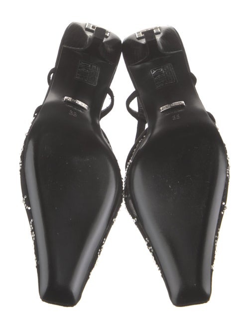 Gucci Mesh Crystal Embellishments Slingback Pumps