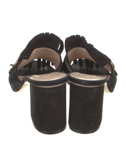 Gucci Double G Logo Suede Slides