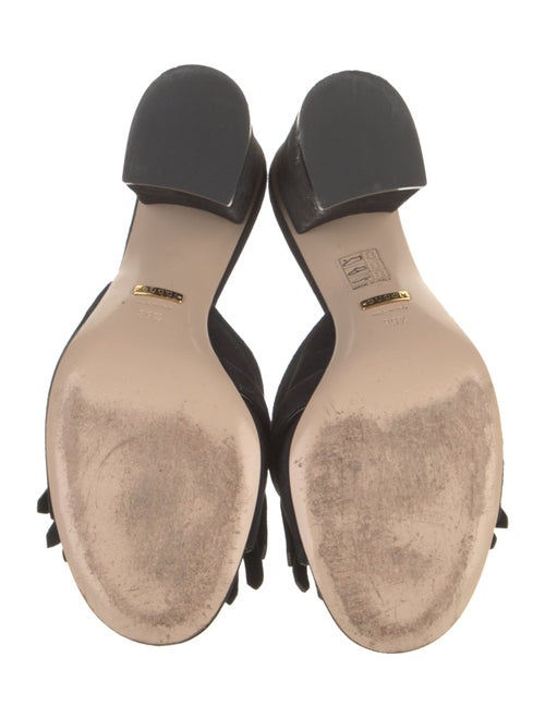 Gucci Double G Logo Suede Slides