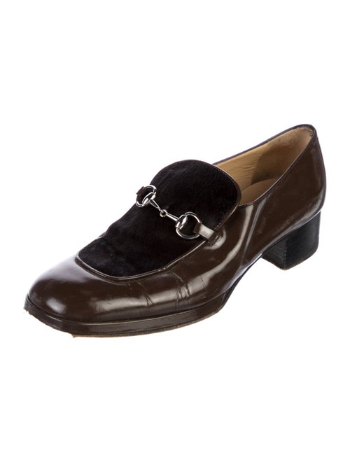 Gucci Horsebit Accent Patent Leather Pumps