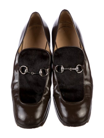 Gucci Horsebit Accent Patent Leather Pumps