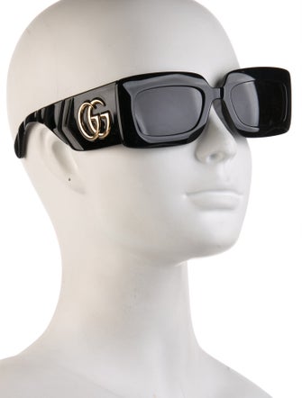 Gucci Double G Logo Square Sunglasses