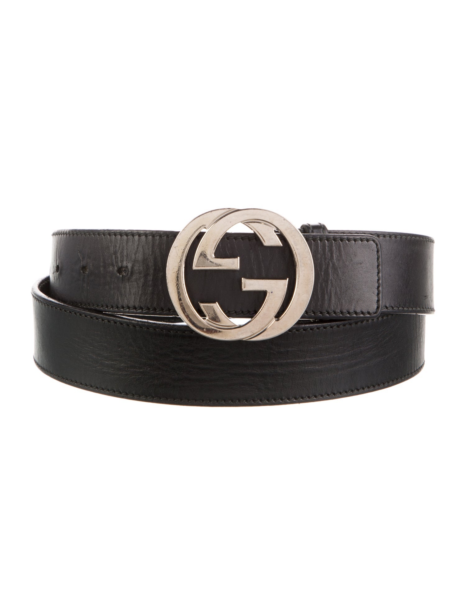 Gucci Interlocking G Logo Leather Belt