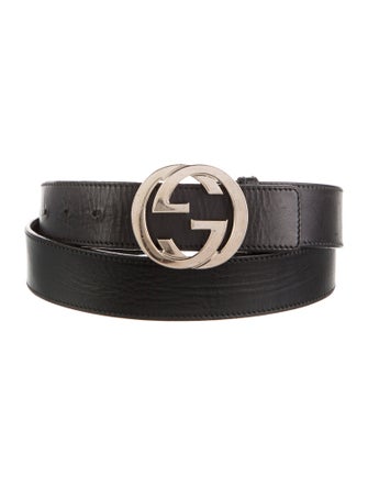 Gucci Interlocking G Logo Leather Belt