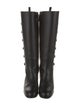 Gucci Double G Logo Leather Riding Boots