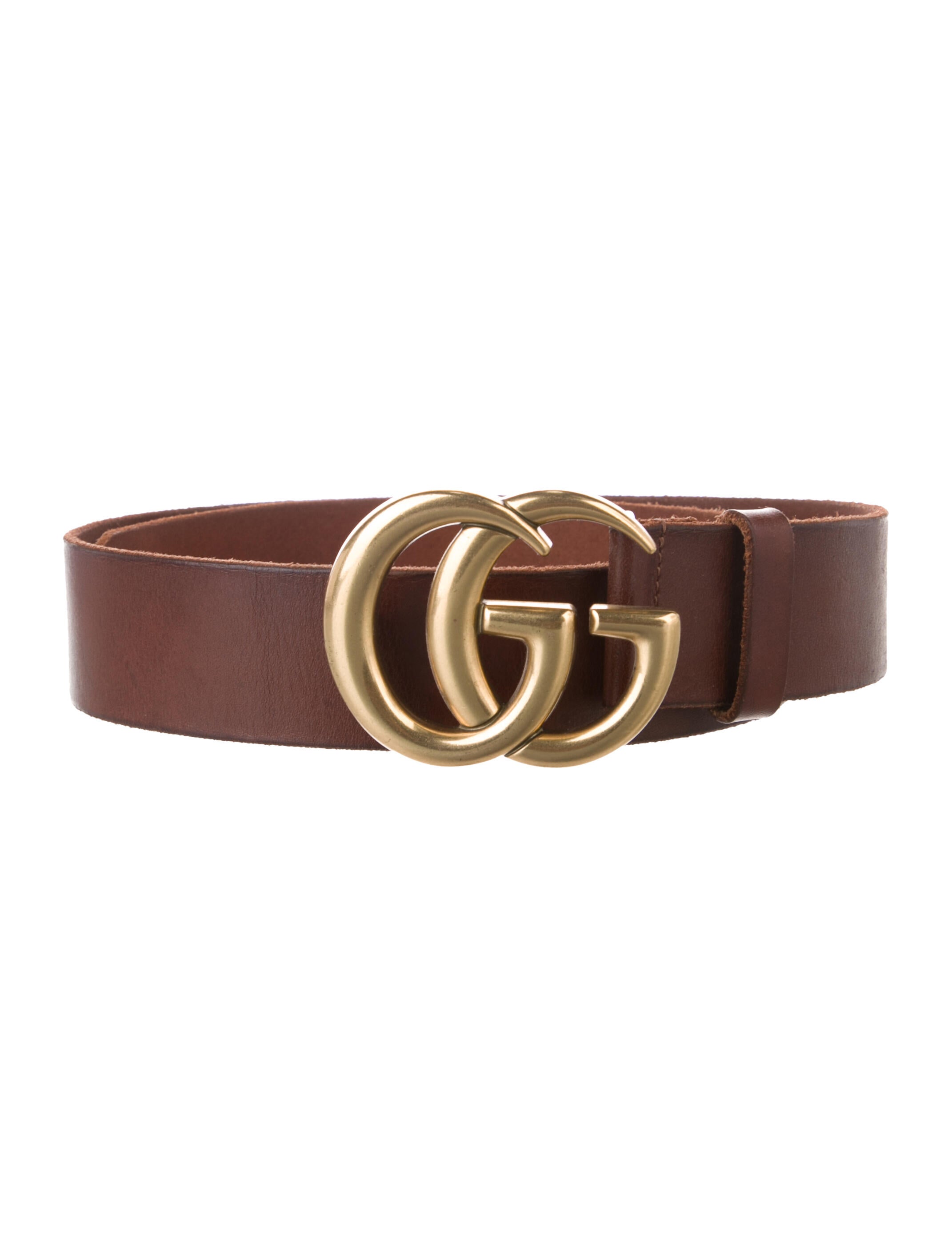 Gucci Double G Logo Leather Belt