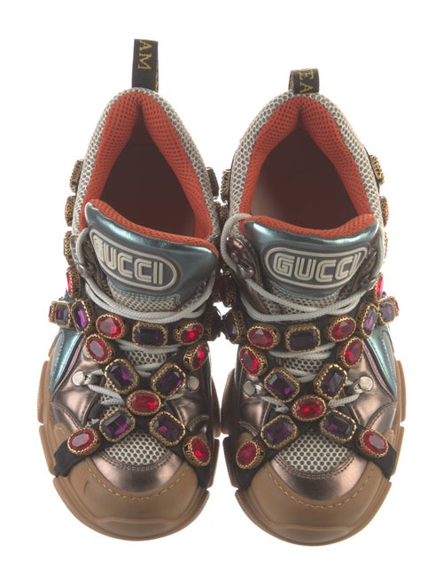 Gucci Leather Colorblock Pattern Chunky Sneakers