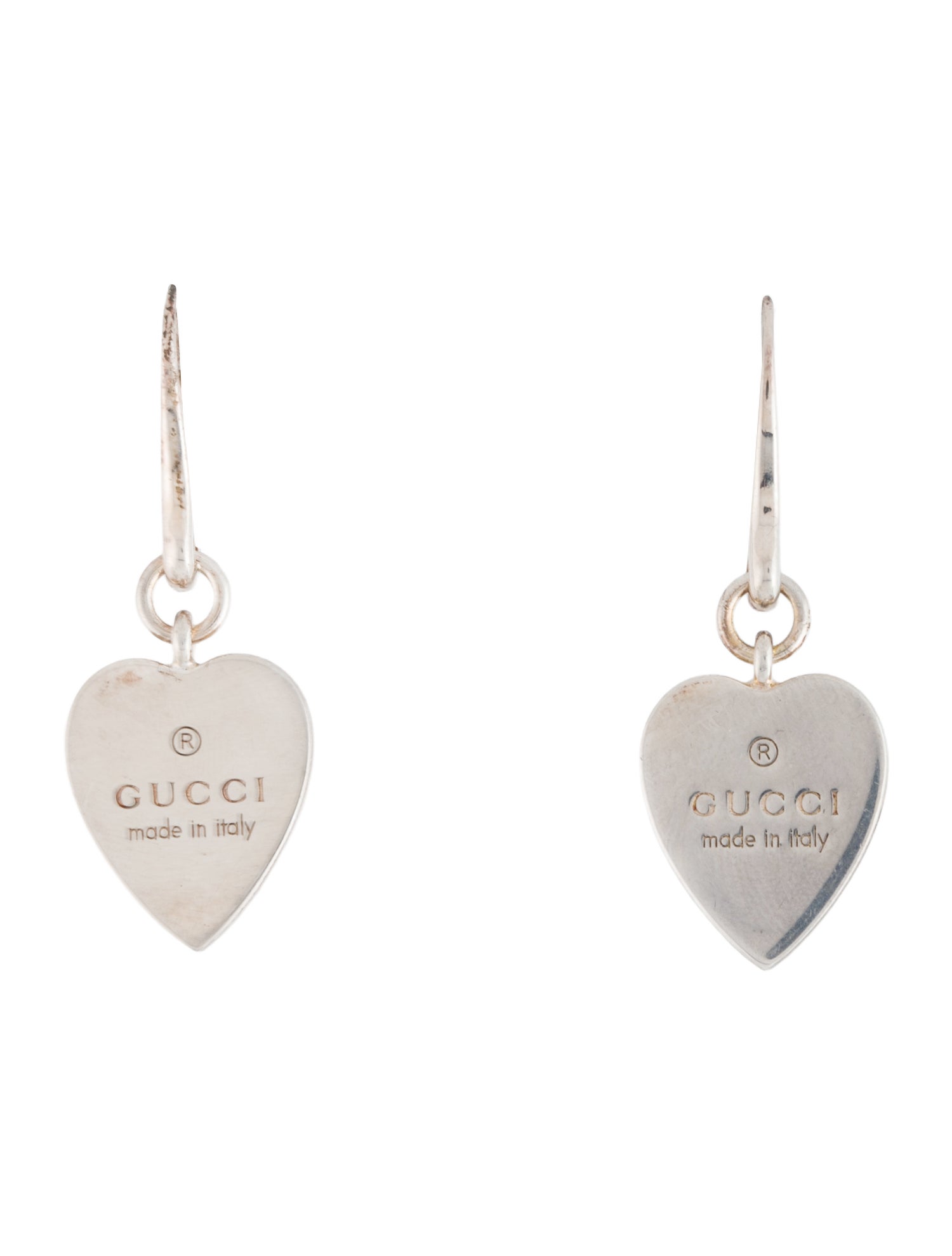 Gucci Trademark Heart Drop Earrings
