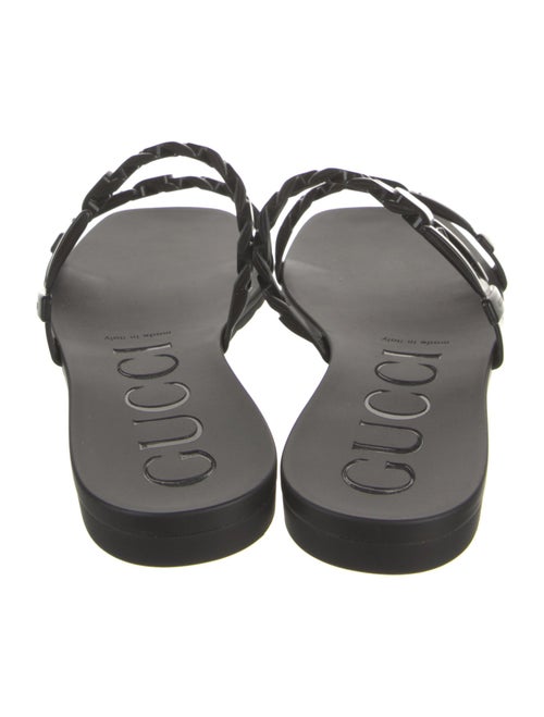 Gucci Rubber Chain-Link Accents Slides