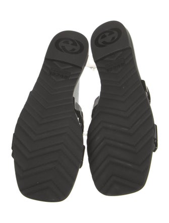 Gucci Rubber Chain-Link Accents Slides