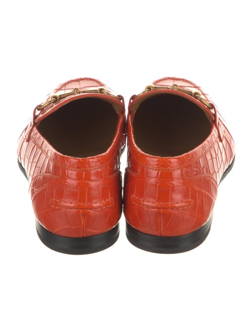 Gucci Horsebit Accent Embossed Leather Loafers