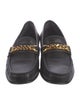Gucci Leather Chain-Link Accents Loafers