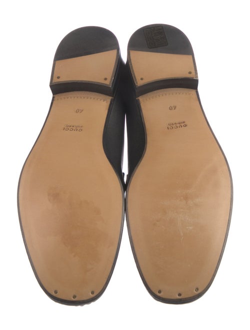 Gucci Leather Chain-Link Accents Loafers
