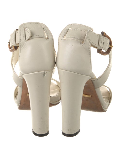 Gucci Bamboo Accent Leather Sandals