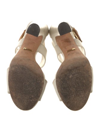 Gucci Bamboo Accent Leather Sandals