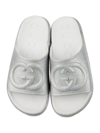 Gucci Interlocking G Logo Glitter Mules