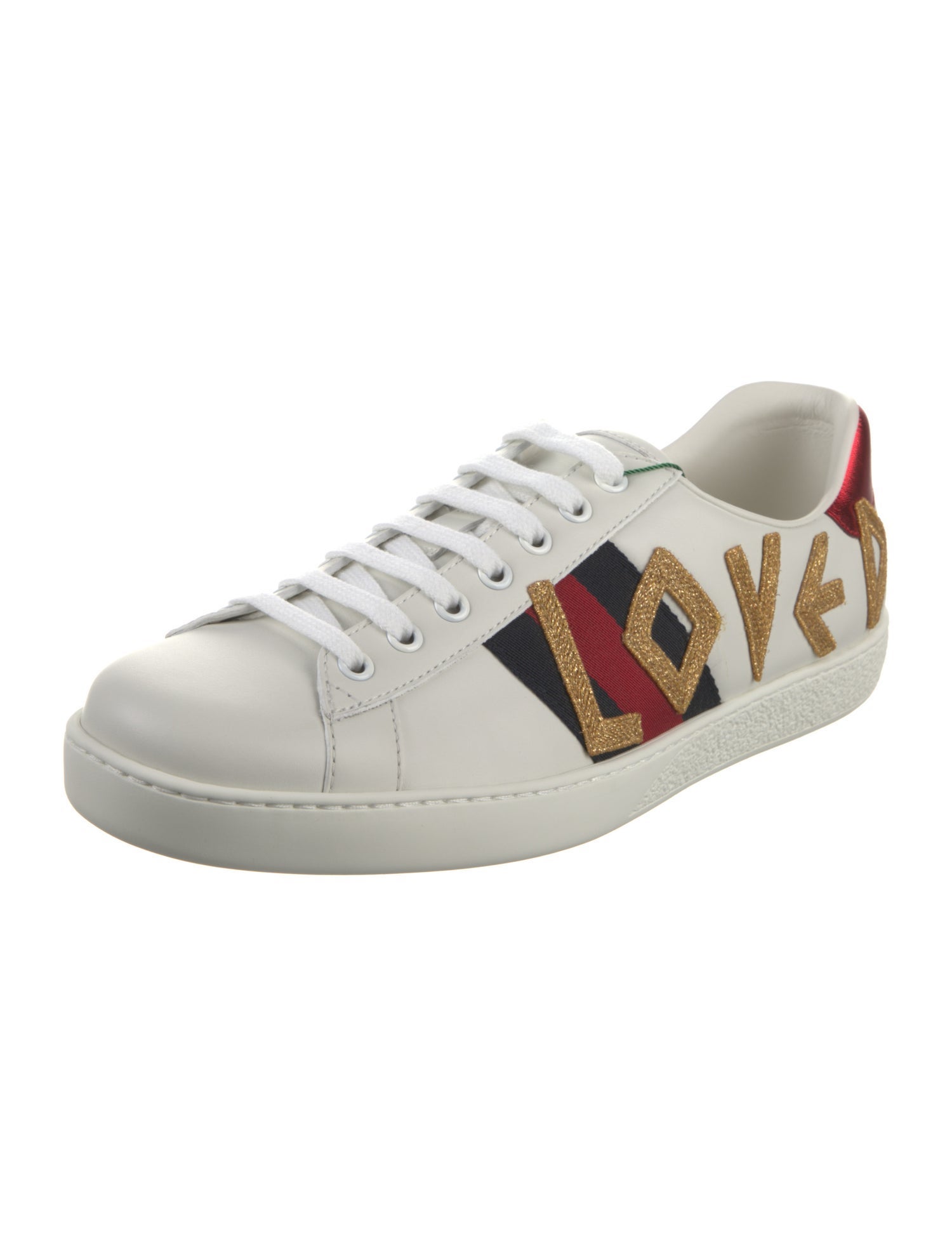 Gucci Sylvie Web Accent Leather Sneakers