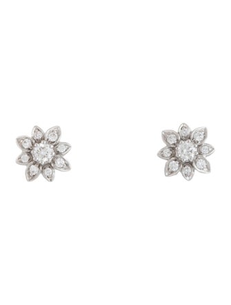 Gucci 18K Diamond Flora Stud Earrings