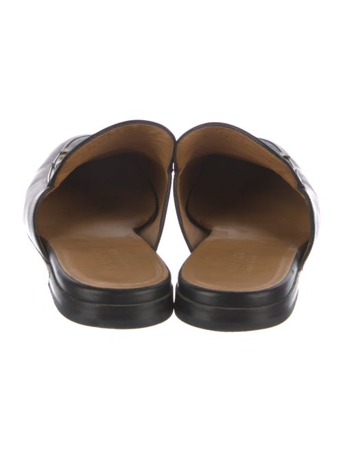 Gucci Horsebit Accent Leather Slippers