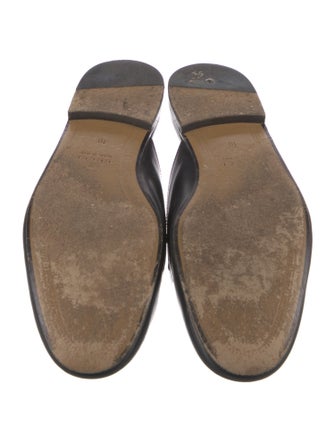 Gucci Horsebit Accent Leather Slippers
