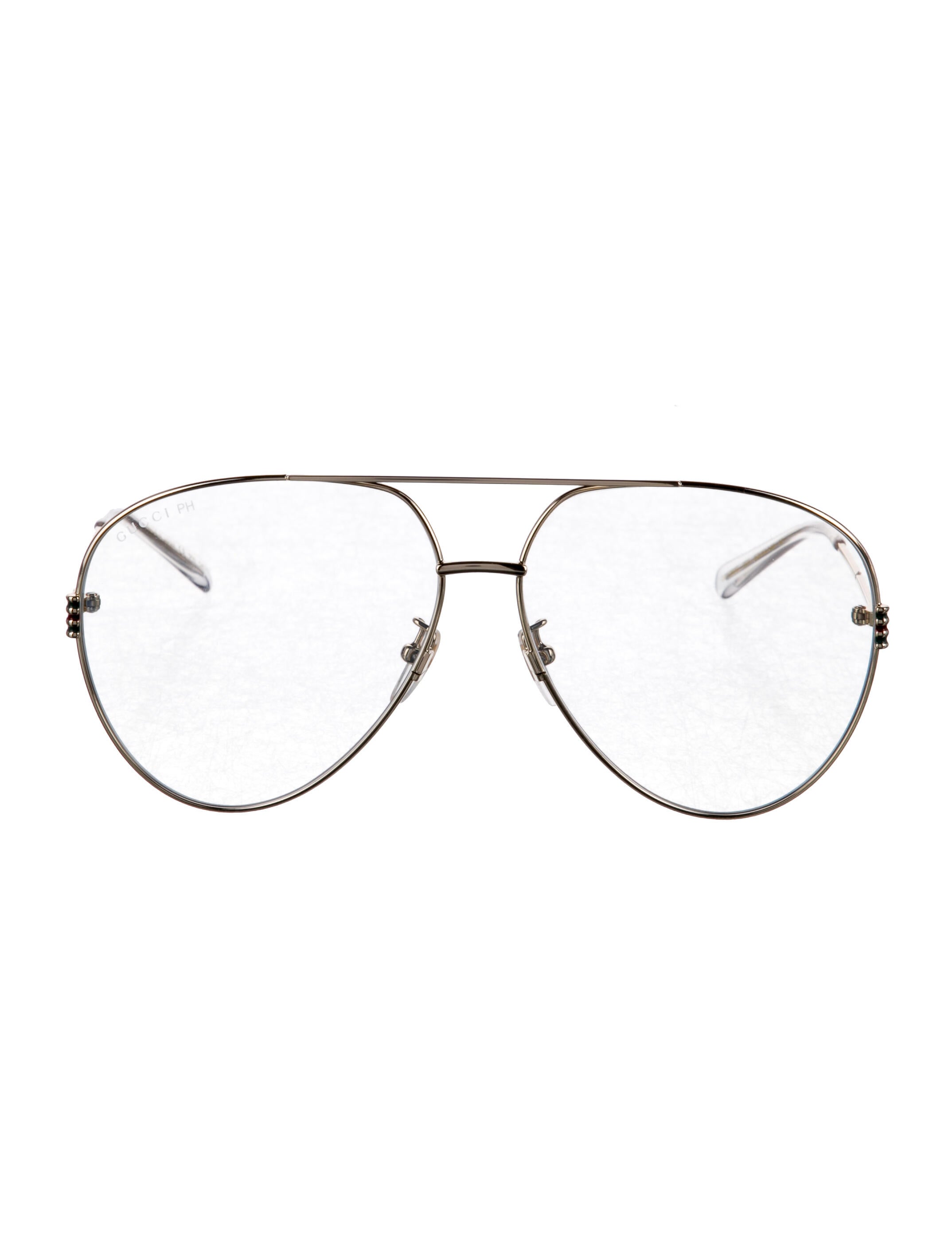 Gucci Web Accent Aviator Eyeglasses