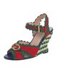 Gucci Interlocking G Logo Suede Slingback Sandals