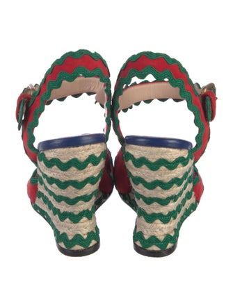 Gucci Interlocking G Logo Suede Slingback Sandals