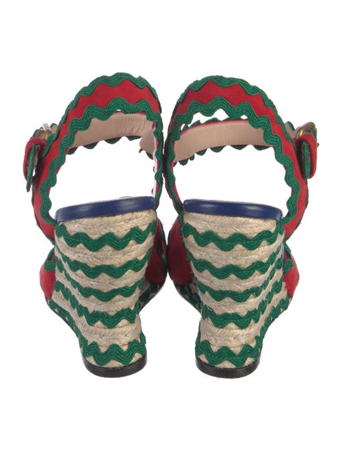 Gucci Interlocking G Logo Suede Slingback Sandals