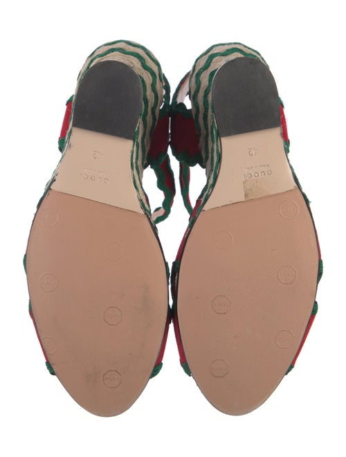 Gucci Interlocking G Logo Suede Slingback Sandals