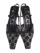 Gucci GG Logo Mesh Slingback Pumps