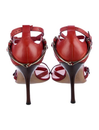 Gucci Horsebit Accent Leather Sandals