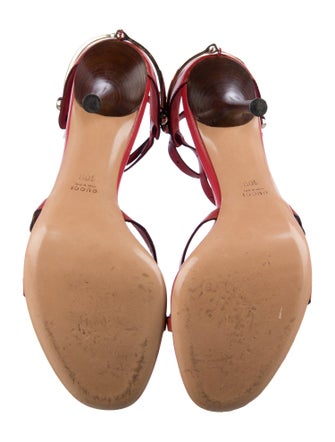 Gucci Horsebit Accent Leather Sandals