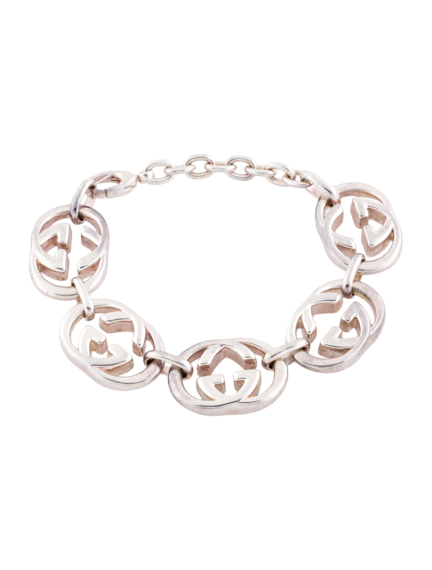 Gucci Interlocking GG Britt Chain Link Bracelet