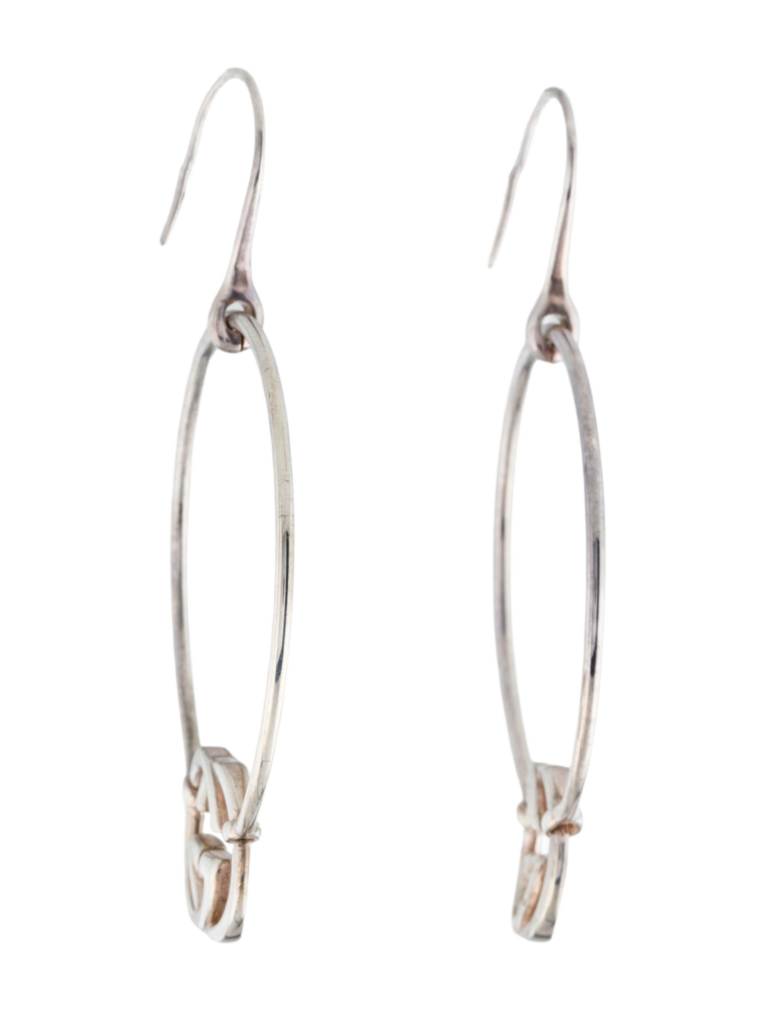 Gucci Britt Interlocking G Logo Hoop Earrings